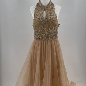 Windsor Junior's Tan Color Prom Dress Size 11